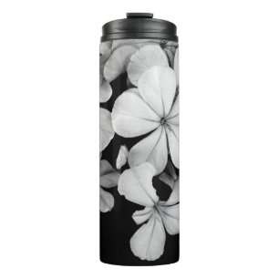 Zwart-wit bloemenfotografie thermosbeker