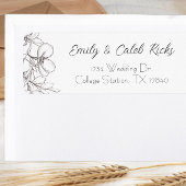 Zwart & Wit Bloemenlijn Art retouradres Etiket