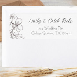 Zwart & Wit Bloemenlijn Art retouradres Etiket