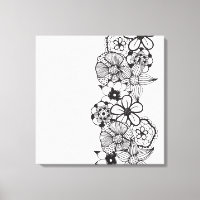 Zwart-wit Bloemenoverzicht