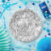  zwart-wit bloemenpapier Borden Papieren Bordje (Feest)