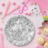 zwart-wit bloemenpapier Borden Papieren Bordje (Feest)