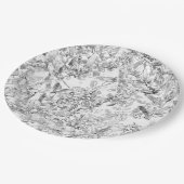 zwart-wit bloemenpapier Borden Papieren Bordje (Gekanteld)