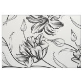 Zwart-wit bloemenpatroon stof (Fat Quarter)