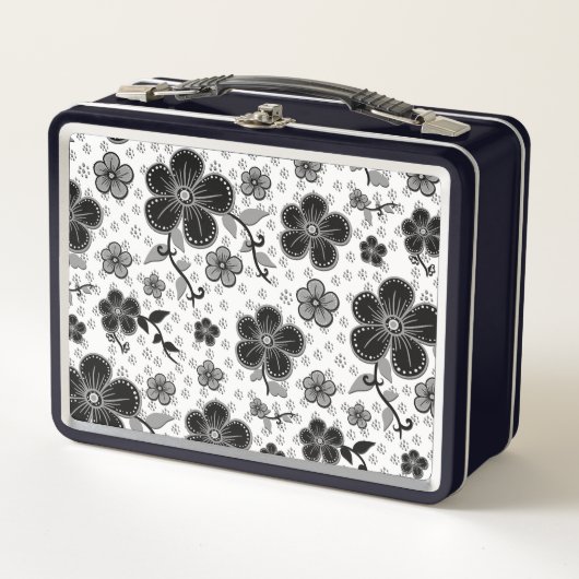 Zwart-wit bloemenprint (Voorkant)