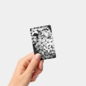 zwart-wit bloemenprint badge (Handheld)
