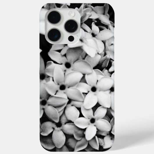 zwart-wit bloemenprint Case-Mate iPhone case (Achterkant)