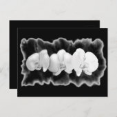 Zwart Wit bloemenschilderij orchideeën Briefkaart (Voorkant / Achterkant)