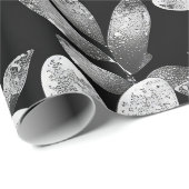 Zwart-wit bloemig cadeaupapier (Rol Hoek)