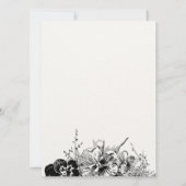 zwart-wit bloemmotief artistische verjaardag kaart (Achterkant)