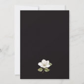 Zwart-wit bloemmotief elegant kaart (Achterkant)