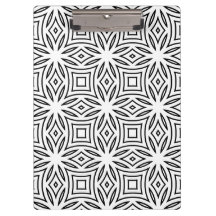 Zwart-wit bloemmotief geometrisch patroon