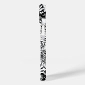 Zwart-wit bloemmotief iPhone case (Achterkant / Links)