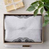 Zwart-wit bloemmotief mandala tissuepapier (Geschenk)