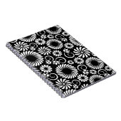 zwart-wit bloemmotief Notitieboekje Notitieboek (Rechterzijde)