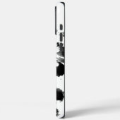 Zwart & wit bloemmotief originele kunst Case-Mate iPhone case (Achterkant / Links)
