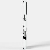 Zwart & wit bloemmotief originele kunst Case-Mate iPhone case (Achterkant / Rechts)