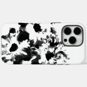 Zwart & wit bloemmotief originele kunst Case-Mate iPhone case (Achterkant (horizontaal))
