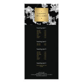  zwart-wit bloemmotief reclamekaart (Voorkant)