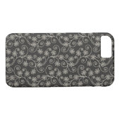 zwart-wit bloemontwerp Case-Mate iPhone case (Achterkant (Horizontaal))