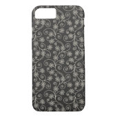 zwart-wit bloemontwerp Case-Mate iPhone case (Achterkant)
