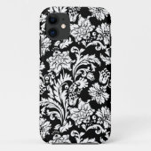 Zwart-wit bloemontwerp Case-Mate iPhone case (Achterkant)