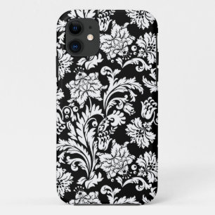 Zwart-wit  bloemontwerp Case-Mate iPhone case