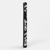 Zwart-wit  bloemontwerp Case-Mate iPhone case (Achterkant/rechts)