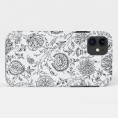 Zwart-wit bloempatroon Case-Mate iPhone case (Achterkant (horizontaal))