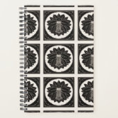 Zwart-wit bloempatroon Julie de Graag 2022 Planner (Voorkant)