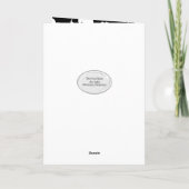 Zwart-wit bloempatroon met parels kaart (Achterkant)