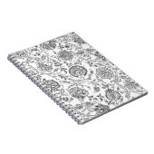 Zwart-wit bloempatroon notitieboek (Rechterzijde)