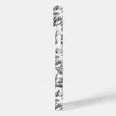 zwart-wit bloempatroon varens Case-Mate iPhone case (Achterkant / Links)