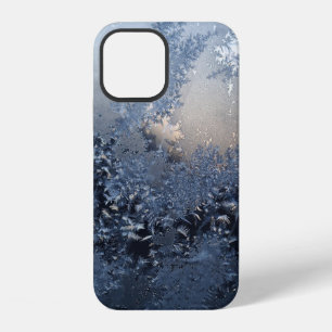 Zwart-wit bloemtextiel iPhone 12 hoesje