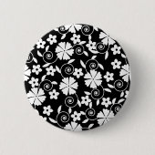 Zwart wit blokpatroon badhanddoekset ronde button 5,7 cm (Voorkant)