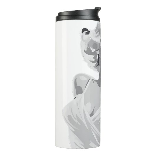  zwart-wit blond thermosbeker (Gedraaid links)