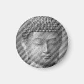 Zwart-wit boeddha-gezichtsveld, gevormd door lijne magneet (Voorkant)