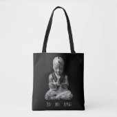 Zwart & Wit Boeddha Tote Bag (Voorkant)