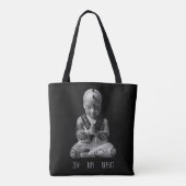 Zwart & Wit Boeddha Tote Bag (Achterkant)