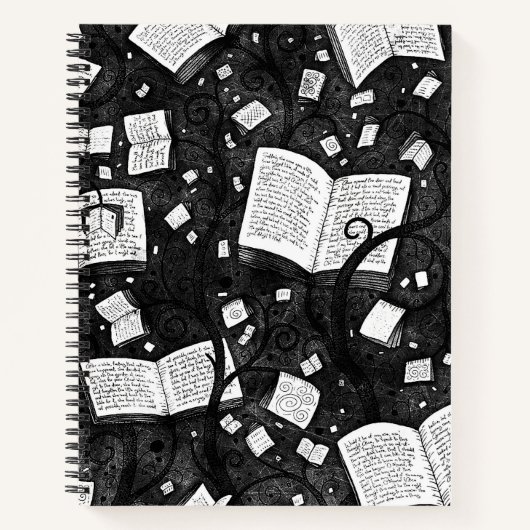 Zwart-wit boeken achtergrond (Voorkant)