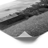  zwart-wit Boerderij Foto Poster (Hoek)