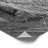 Zwart-wit Boerderij Fotopotjes Poster (Hoek)