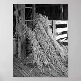 Zwart-wit Boerderij Fotopotjes Poster