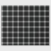  zwart-wit boerderij geruite motief cadeaupapier (Vlak)