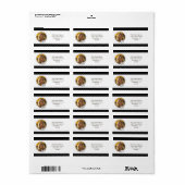 Zwart Wit Bogen Foto Afstudeerder Afstuderen Etiket (Full Sheet)