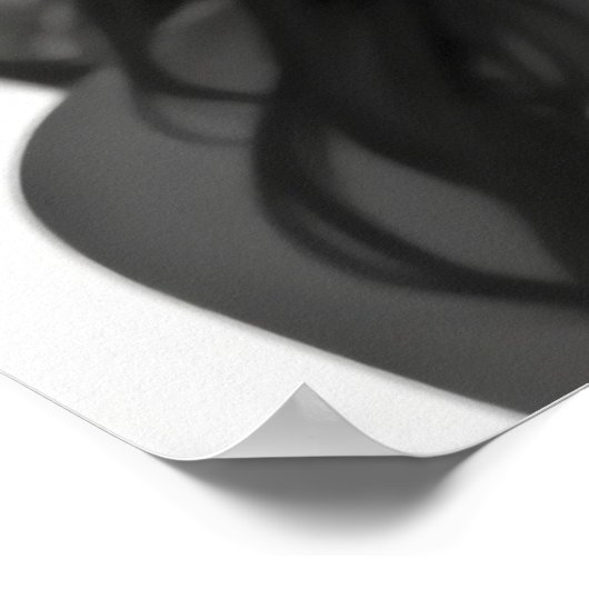 Zwart & Wit Boheemse Vrouw Generatieve AI Kunst Poster (Hoek)