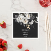 Zwart-wit boho bruiloft template met melancholisch servet (Insitu)