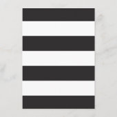 Zwart & wit boho bruiloft. Waterverf roze floraal Menu (Achterkant)