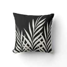 Zwart-wit Boho chique palmbladeren