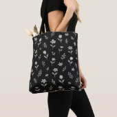 Zwart-wit Boho Design Tote Bag (Dichtbij)